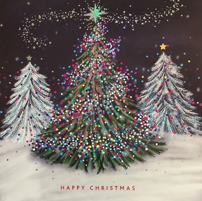 CHARITY CHRISTMAS CARD ~ MYSTICAL TREE ~ FOILED FINISH ~ COUNTRYSIDE~SINGLE CARD