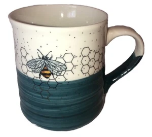 Tazza HEARTLAND grande Bumble Honey Bee 16 oz colorante a nido d'ape a costine bella - Foto 1 di 6