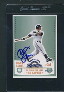 2012 Brewers Baseball Mat Camel Signed Auto *C6617 - Picture 1 of 1