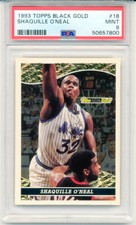 1993 Topps Black Gold Shaquille O'Neal 2ND YEAR ROOKIE CARD #18 Shaq MINT PSA 9