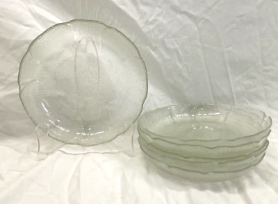 6 PIECE SET ARCOROC FLEUR GLASS DINNERWARE COUP SOUP SALADF BOWL 8" - Image 1 of 4