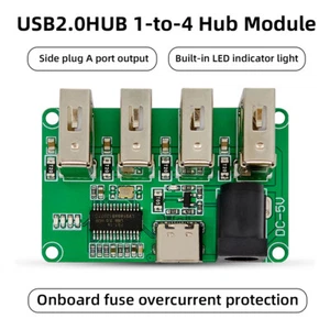 Tipo-C USB 2.0 HUB Módulo 1 a 4 Hub USB Módulo de Expansión Módulo Divisor de 4 Puertos - Imagen 1 de 15