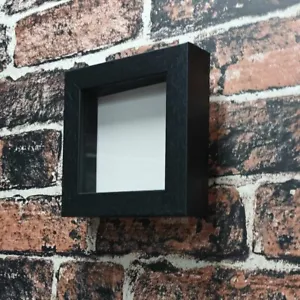 Qualität schwarz Holz Quadrat Deep Shadow Box Rahmen 4" x 4" (2030) - Bild 1 von 4