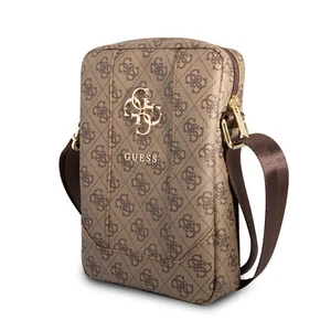 Guess Universal 10 Tablet Tasche 4G Big Metal Logo Umhängetasche Bag Braun - Bild 1 von 3
