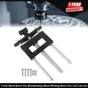 Fit for Workbench 9 Inch Cast Iron Woodworking Bench Vise Front Screw Vise US - Picture 1 of 11