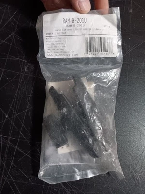 RAM Mount RAM-B-201U Double Socket Arm for 1” Ball Made in USA Factory Sealed - Image 1 of 4