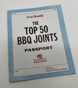 Texas Monthly Top 50 BBQ Joints Passport 2025 Edition - checklist game for notes - Foto 1 di 6
