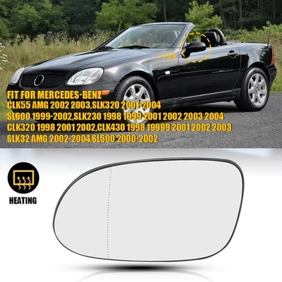 Espejo de vidrio con respaldo lado del conductor térmico LH para Mercedes-Benz CLK55 SLK320 S Foto 1 de 4