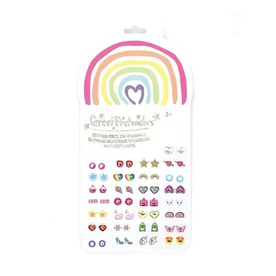 Great Pretenders 30 Paar Sticker-Ohrringe "Rainbow Love"