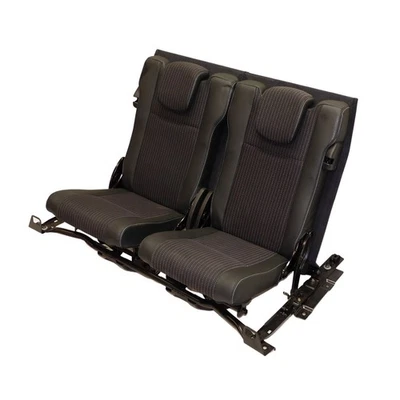 Sitzbank 3. Reihe Renault Grand Scenic III Klappsitze hinten Teilleder schwarz - Bild 1 von 3