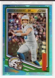 2025 Panini Score #220 Justin Herbert Stars /499 Los Angeles Chargers - Picture 1 of 2