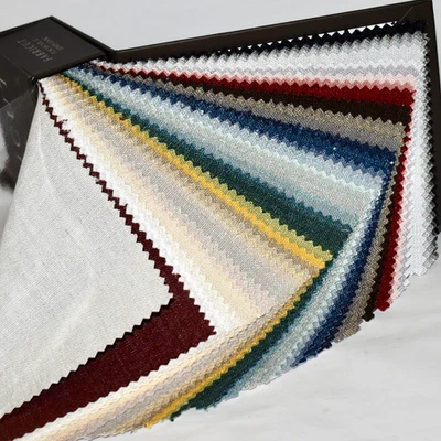 FABRIC SAMPLE BOOK Multi-Color TUSCAN Linen-Look Texture 48pcs LOT Soft Feel - Image 1 of 4