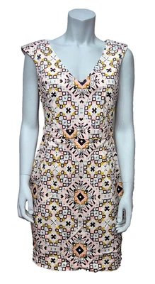 FRENCH CONNECTION Damen Hübsches Mehrfarbiges Reißverschluss-Midikleid UK 14 - Bild 1 von 2