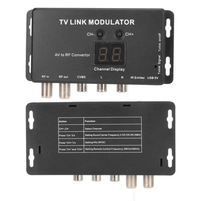 UHF Modulator TV Link Modulator 471,25-885,25MHz Unterstützung PAL NTSC AV zu RF Co ❥ - Bild 1 von 4