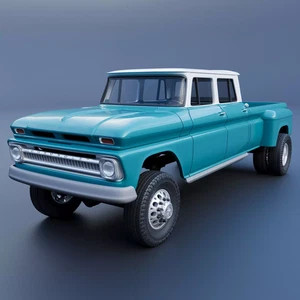 1/25th resin 3d printed 65 Chevy K10 crew cab pickup w/options by Bezrodny - Picture 1 of 11