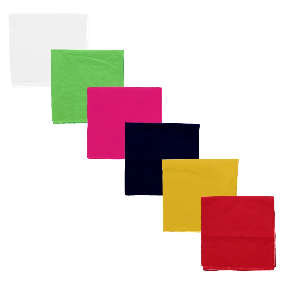 Motique Accessories Solid Color Bandana - Set of 6 Bandannas - Image 1 of 1