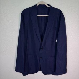 Bonobos Blazer Jacket Mens 46 L Slim Fit Wool Vitale Barberis Canonico Navy Blue - Picture 1 of 14
