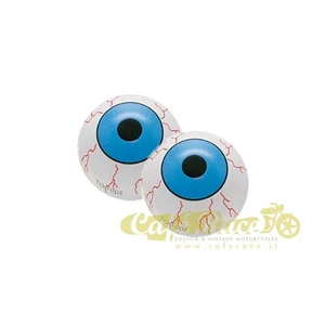 Valve Cover Caps Eye Ball Blue Universal Plastic (2 pieces) - Picture 1 of 1