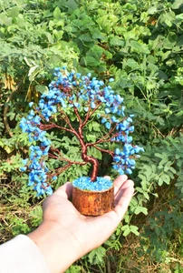 Turquoise Gemstone Tree | Copper Wire Bonsai for Protection & Calm Decor - Picture 1 of 6