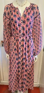 Dilly Grey Block Print Dress With Matching Bag New With Tags Size UK 14 - Picture 1 of 13