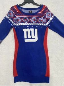 New York Giants Football NFL Team Apparel Women’s Ugly Sweater Dress Size Small - Bild 1 von 14