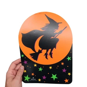 Hallmark Halloween Hexe & Mond Stanzpapier Fenster Deko Vintage 1991 - Bild 1 von 5