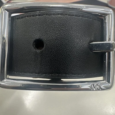 MICHAEL KORS Hombre 31MM CINTURÓN GIRATORIO REVERSIBLE Talla: 36 Negro/Marrón $98 NUEVO Foto 1 de 4