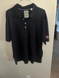 Polo Tommy Bahama uomo 3XL nera San Fran 49ers Pima manica corta NFL - Foto 1 di 8