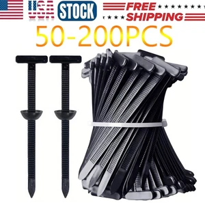 200 Stück-Nylon Universal Kabelbinder Schnalle, Schwerlast Selbstverriegelnd Reißverschluss Binder Halter - Bild 1 von 16