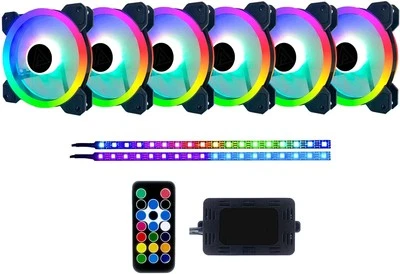 Apevia TL612L2S-RGB Twilight 120mm Silent Dual-Ring RGB Color Multicolor  - Image 1 of 4