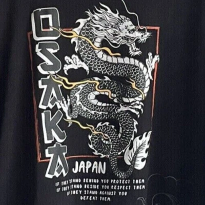 Original Gravity Osaka Japón Gráfico Manga Larga XL Negro, Arte Afilado, Hechizo Foto 1 de 4