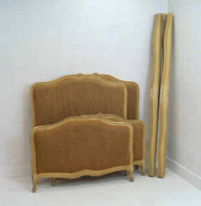 A Pair of Antique French Large Single Beds - Reupholstery Option
