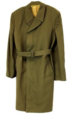 Vintage Authentic Soviet Military Russian Officer Summer Overcoat Solid  Wool - Image 1 of 4