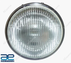 7" Lucas Type Black Headlight Head Lamp For Norton Triumph BSA Vincent AJS @US - Picture 1 of 7