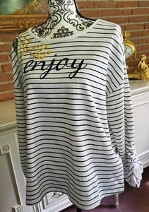 Exclusiv Sweetshirt "Springfield"XL weiss/ blau. Länge 63cm, u.Brust 58cm Top ! - Bild 1 von 3