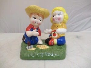 VINTAGE 2002 Campbell's Soup Salt and Pepper Shakers w/Base  by Houston Harvest - Picture 1 of 6