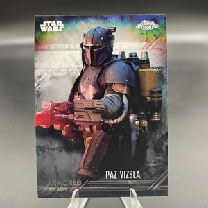 2022 Topps Chrome Star Wars PAZ VIZSLA #AR-7 Armored and Ready Trading Card - Bild 1 von 2