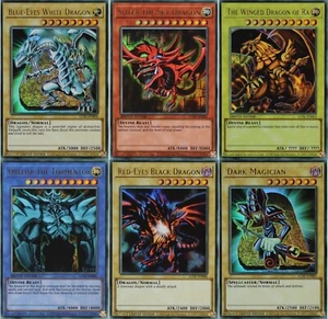 6 Holo Foils set: Blue-Eyes White Dragon, The Winged Dragon (25th) NM YUGIOH - Picture 1 of 1