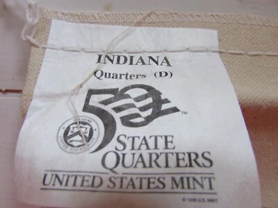 $25.00 Unopened Mint Bag of 2002-D Indiana Quarters - Image 1 of 3
