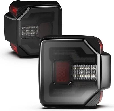 Luces traseras LED 2018-2023 para Jeep Wrangler JL freno secuencial trasero negro humo Foto 1 de 4