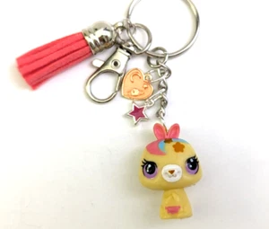 Littlest Pet Shop Schlüsselanhänger Mini LPS #3034 Känguru Haustier Paare rosa Sterne Charms - Bild 1 von 4