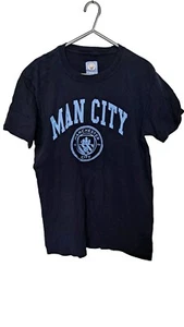 Manchester City FC Man City Crest T Shirt Adults, Navy Blue, Medium - Picture 1 of 3
