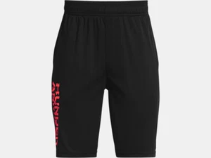 Under Armour Boys' UA Prototype 2.0 Wordmark Shorts 1361818-001 Black/Beta - Picture 1 of 2