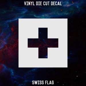 Flag of Switzerland Decal | Swiss Flag Car Window Door Bumper Vinyl Sticker - Bild 1 von 2