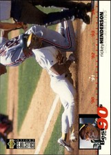 1995 Collector's Choice Oakland Athletics Baseball Card #53 Rickey Henderson B90