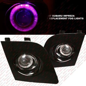 PARA 06-07 SUBARU IMPREZA WRX STI PÚRPURA LED HALO PROYECTOR FAROS ANTINIEBLA NEGRO - Imagen 1 de 5