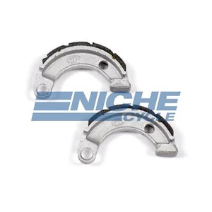 Rear Grooved Brake Shoes For Honda NQ 50 D/NQ 50 Spree/Spree Special 84-87 - Picture 1 of 2