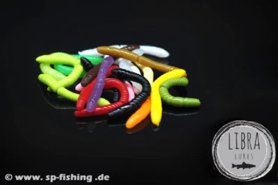 LIBRA LURES FATTY D'WORM TOURNAMENT 55mm Forellenköder Softbait Gummiköder Set - Bild 1 von 4
