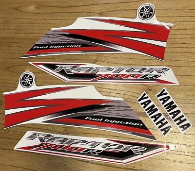 Yamaha YFM Raptor 700 2008 / 2009 White Full Graphics Decals - Image 1 of 4