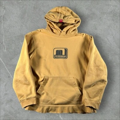 Sudadera con Capucha Mossimo De Colección Para Hombres Pequeña Amarilla Y2K Surf Pullover Centro Logo Patín 00s Foto 1 de 4